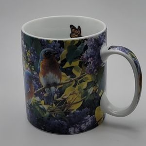 Bluebirds Robins Butterfly mug